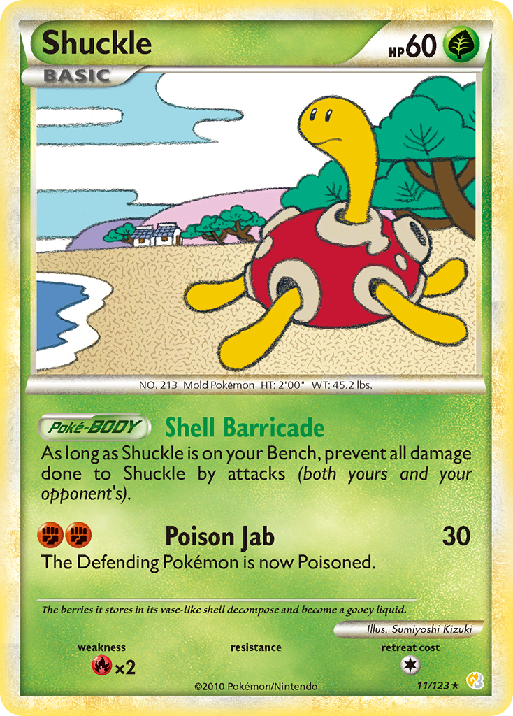 Shuckle (11/123) [HeartGold & SoulSilver: Base Set] | Good Games Modbury