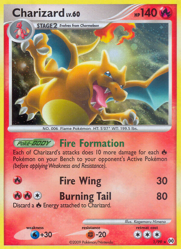 Charizard (1/99) (Cracked Ice Holo) [Platinum: Arceus] | Good Games Modbury