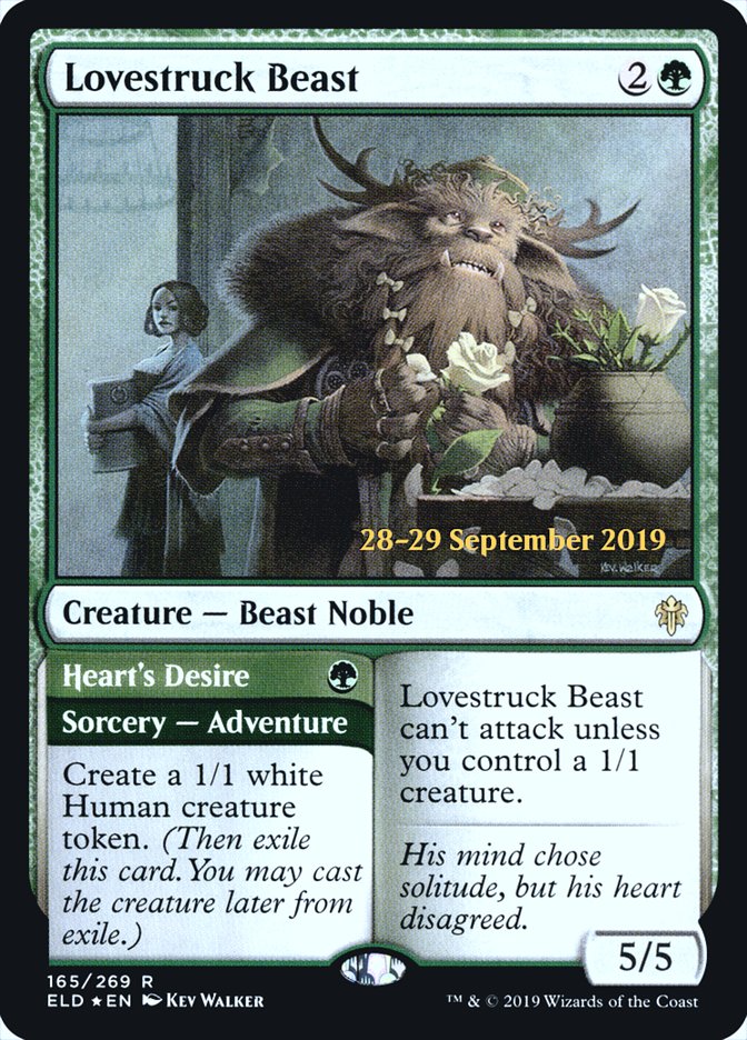 Lovestruck Beast // Heart's Desire [Throne of Eldraine Prerelease Promos] | Good Games Modbury