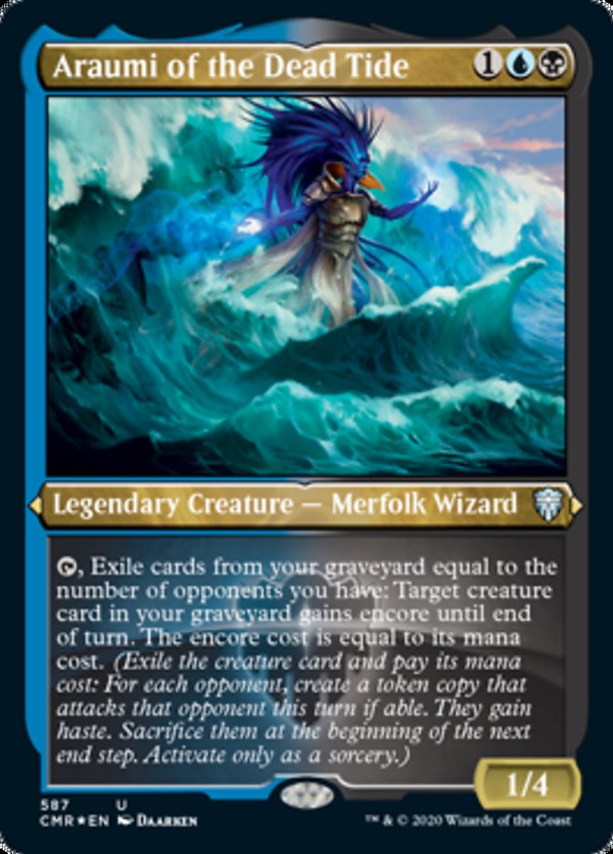 Araumi of the Dead Tide (Etched) [Commander Legends] | Good Games Modbury