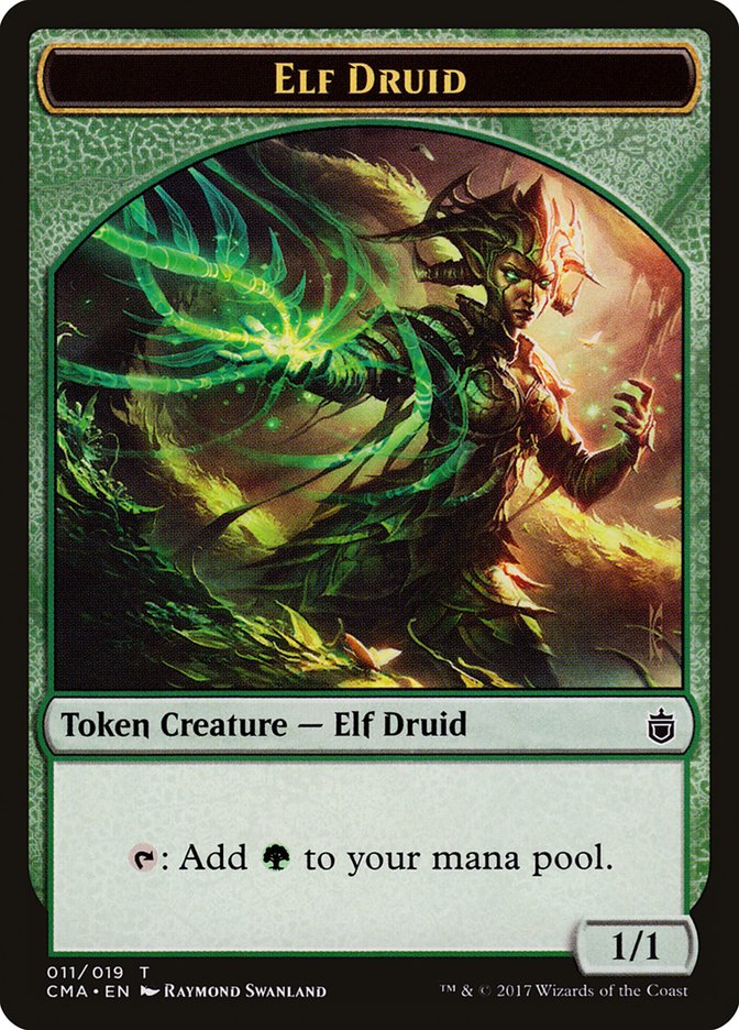 Elf Druid Token [Commander Anthology Tokens] | Good Games Modbury