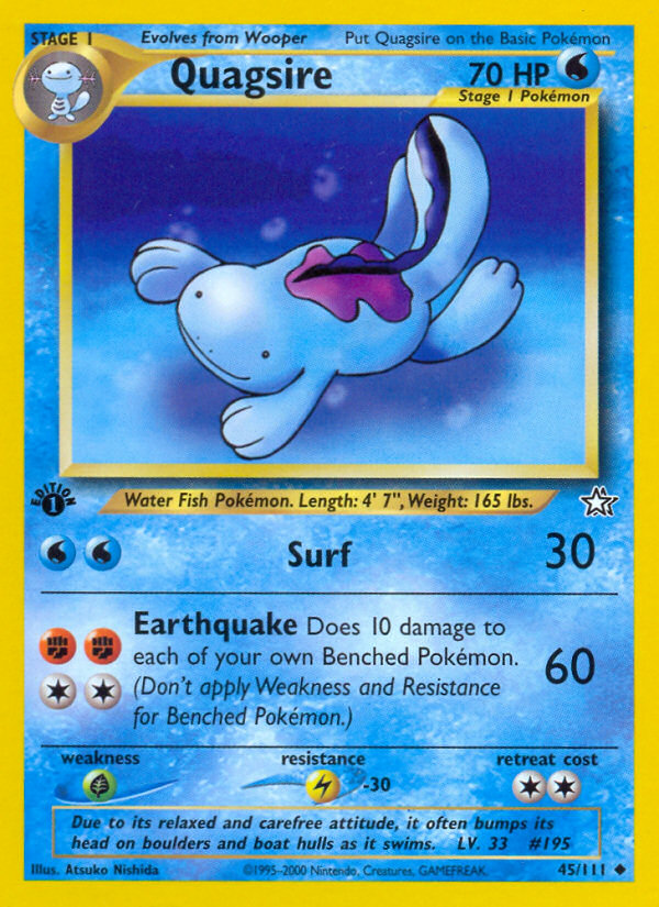 Quagsire (45/111) [Neo Genesis 1st Edition] | Good Games Modbury