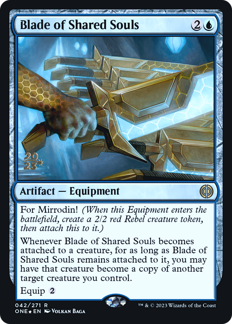 Blade of Shared Souls [Phyrexia: All Will Be One Prerelease Promos] | Good Games Modbury