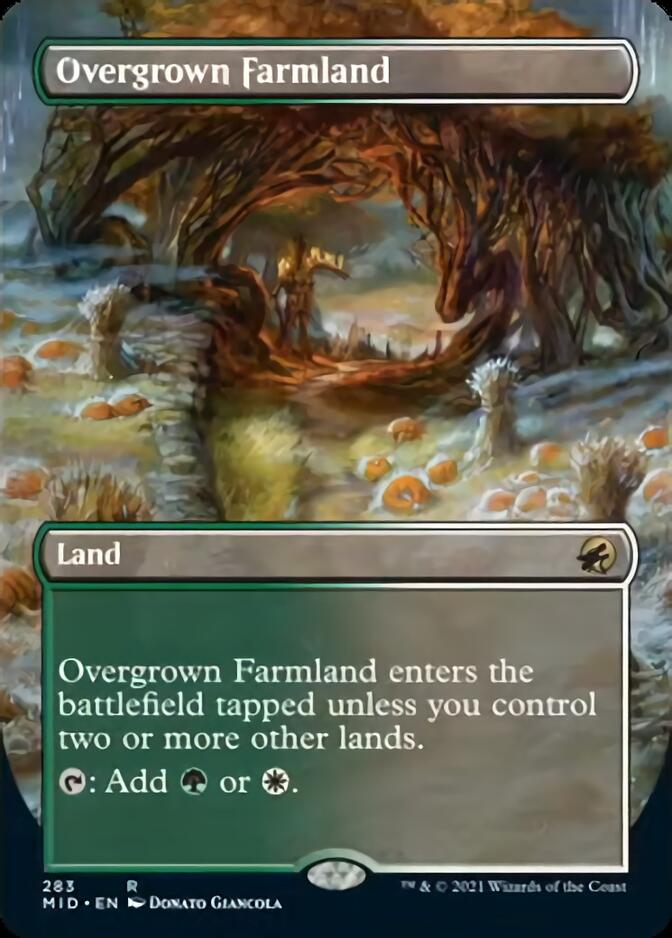 Overgrown Farmland (Borderless Alternate Art) [Innistrad: Midnight Hunt] | Good Games Modbury