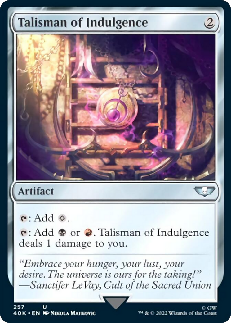 Talisman of Indulgence (Surge Foil) [Universes Beyond: Warhammer 40,000] | Good Games Modbury