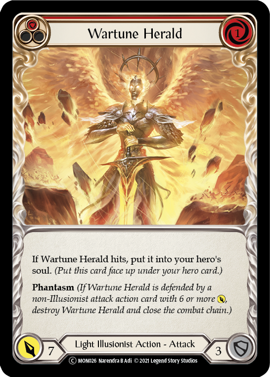 Wartune Herald (Red) [U-MON026-RF] (Monarch Unlimited)  Unlimited Rainbow Foil | Good Games Modbury