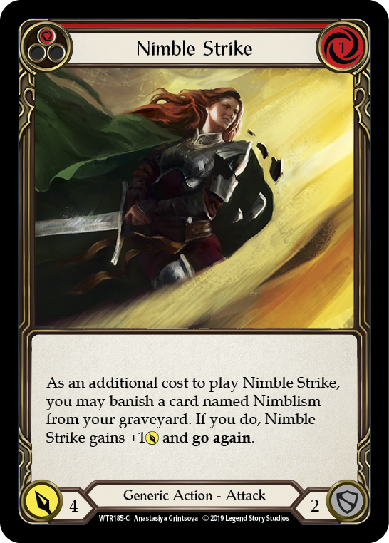 Nimble Strike (Red) [WTR185-C] (Welcome to Rathe)  Alpha Print Normal | Good Games Modbury