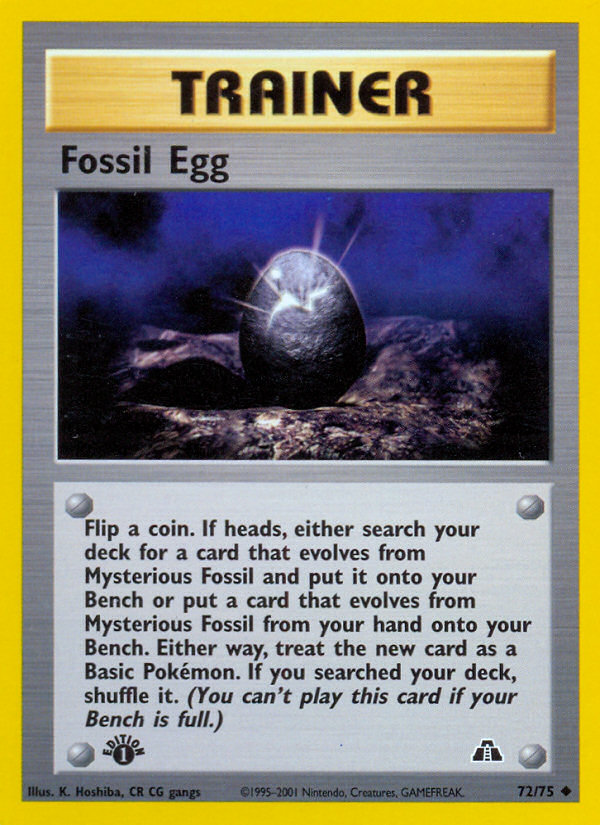 Fossil Egg (72/75) [Neo Discovery 1st Edition] | Good Games Modbury