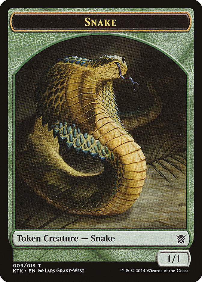 Snake Token [Khans of Tarkir Tokens] | Good Games Modbury