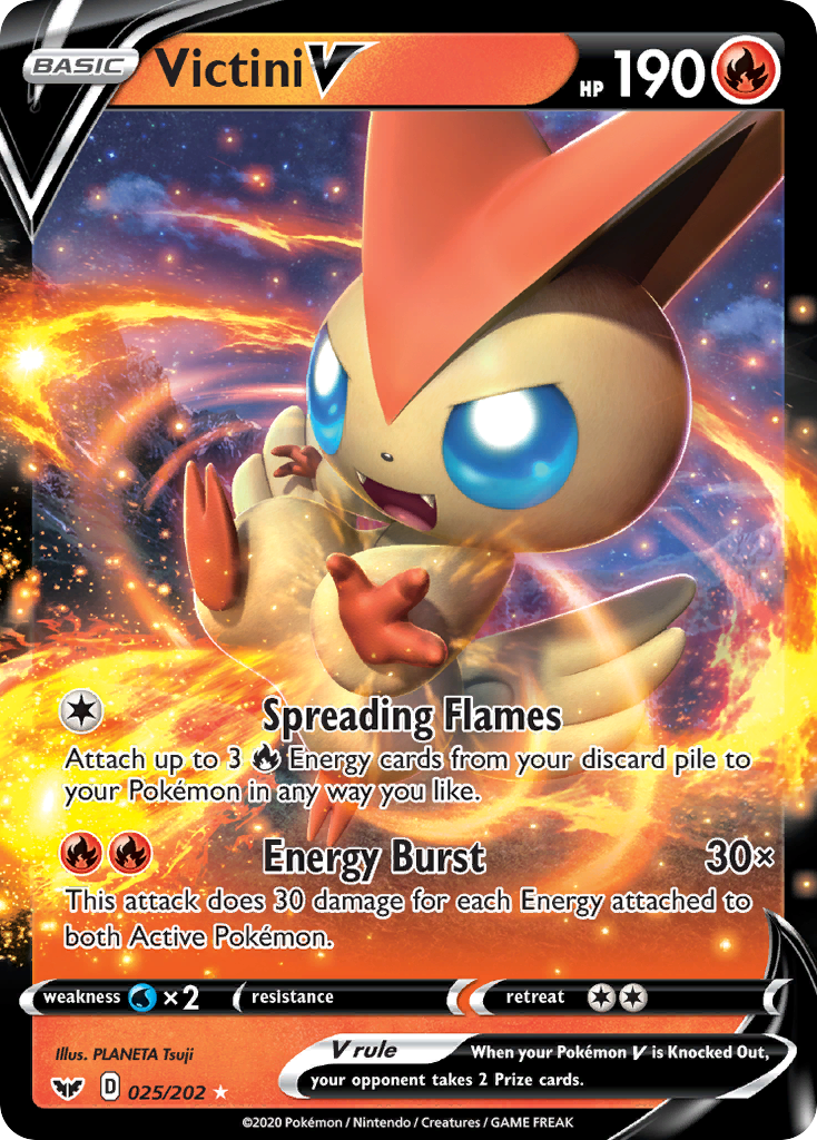 Victini V (025/202) [Sword & Shield: Base Set] | Good Games Modbury