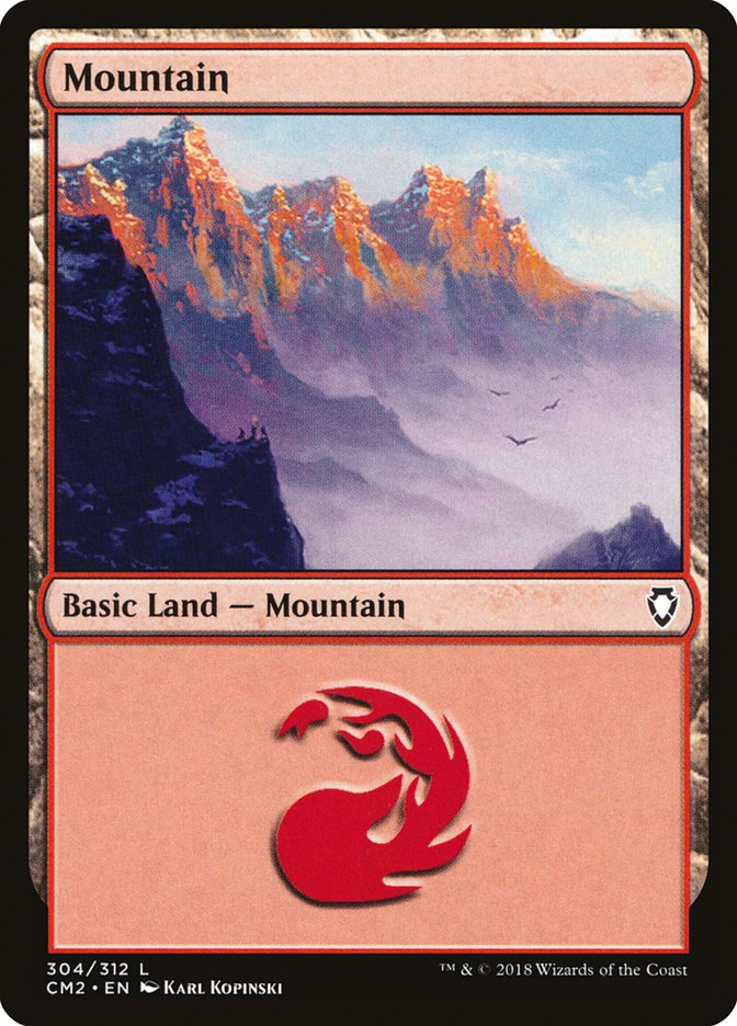 Mountain (304) [Commander Anthology Volume II] | Good Games Modbury