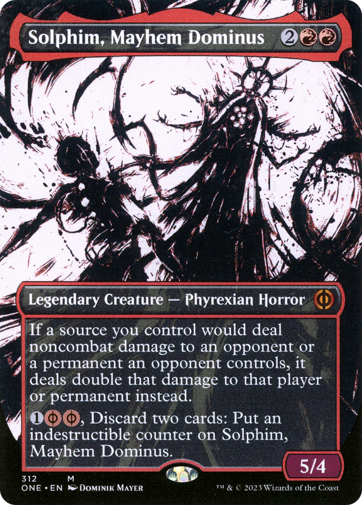 Solphim, Mayhem Dominus (Borderless Ichor) [Phyrexia: All Will Be One] | Good Games Modbury