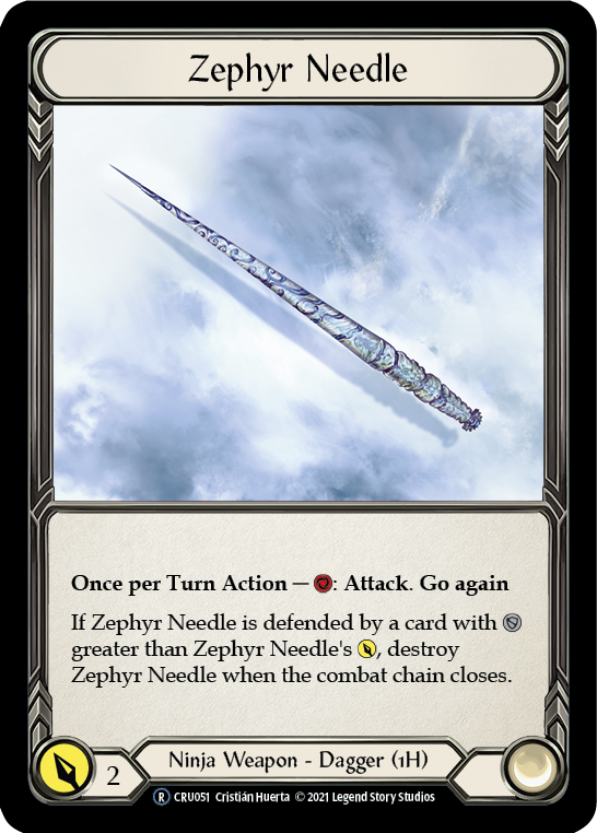Zephyr Needle [U-CRU051] (Crucible of War Unlimited)  Unlimited Rainbow Foil | Good Games Modbury