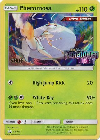 Pheromosa (SM115) (Staff Prerelease Promo) [Sun & Moon: Black Star Promos] | Good Games Modbury