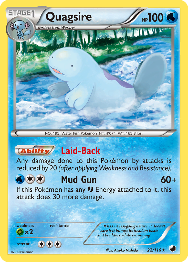 Quagsire (22/116) [Black & White: Plasma Freeze] | Good Games Modbury