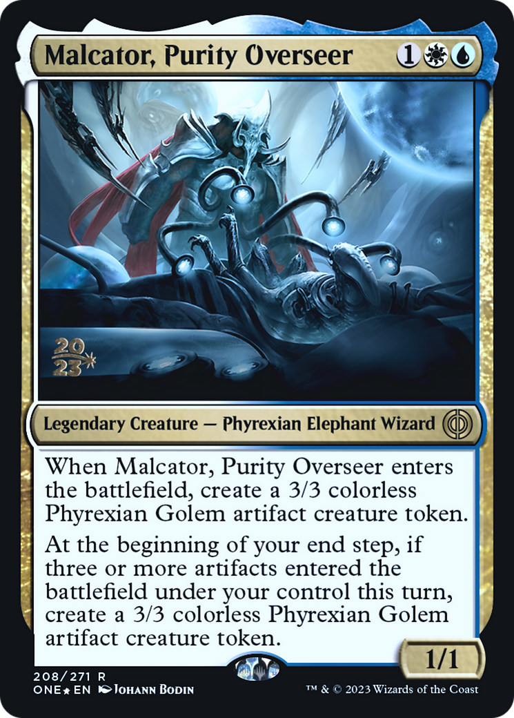 Malcator, Purity Overseer [Phyrexia: All Will Be One Prerelease Promos] | Good Games Modbury