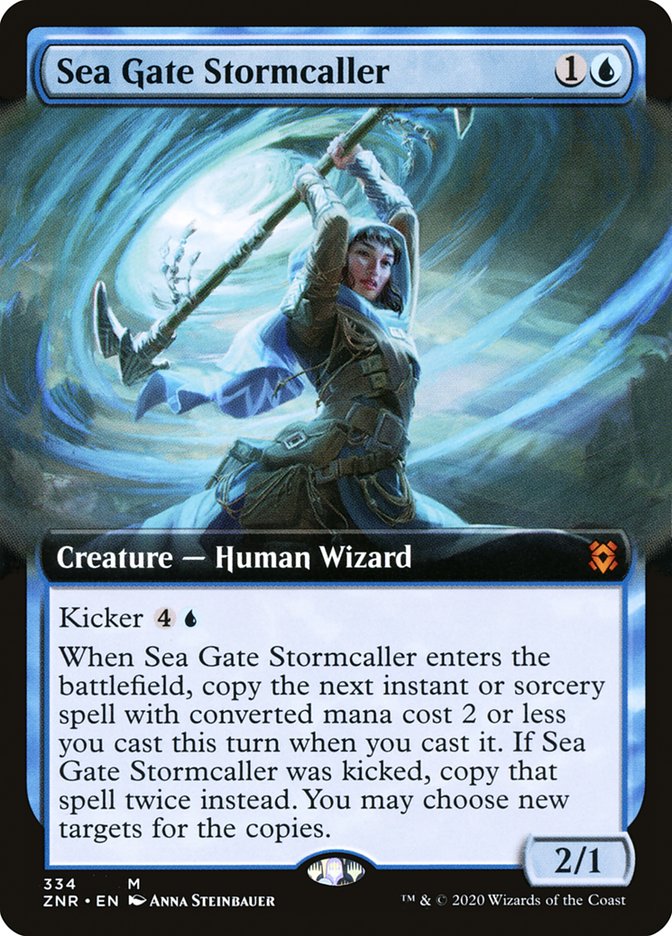 Sea Gate Stormcaller (Extended Art) [Zendikar Rising] | Good Games Modbury