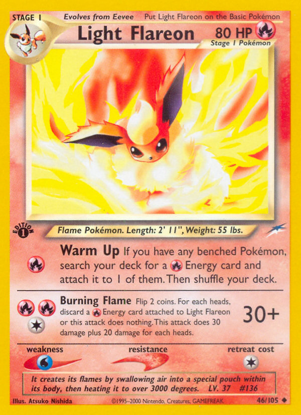 Light Flareon (46/105) [Neo Destiny 1st Edition] | Good Games Modbury