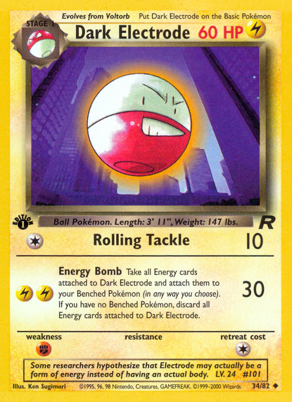Dark Electrode (34/82) [Team Rocket 1st Edition] | Good Games Modbury
