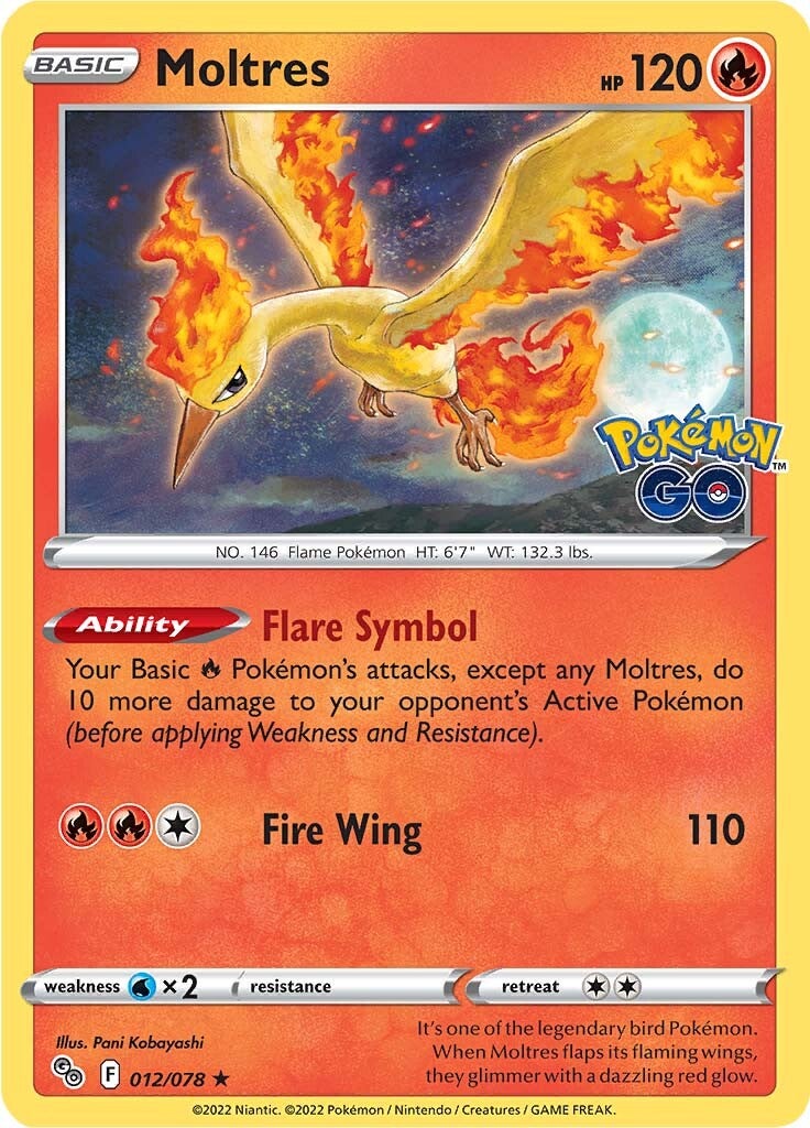 Moltres (012/078) [Pokémon GO] | Good Games Modbury