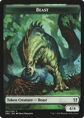 Beast // Saproling Double-Sided Token [Zendikar Rising Commander Tokens] | Good Games Modbury