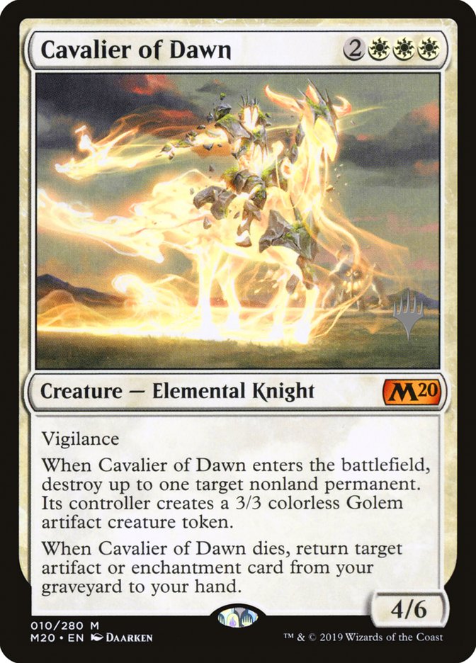 Cavalier of Dawn (Promo Pack) [Core Set 2020 Promos] | Good Games Modbury