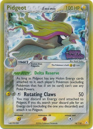 Pidgeot (14/110) (Delta Species) (Stamped) [EX: Holon Phantoms] | Good Games Modbury