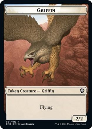 Zombie Knight // Griffin Double-Sided Token [Dominaria United Commander Tokens] | Good Games Modbury
