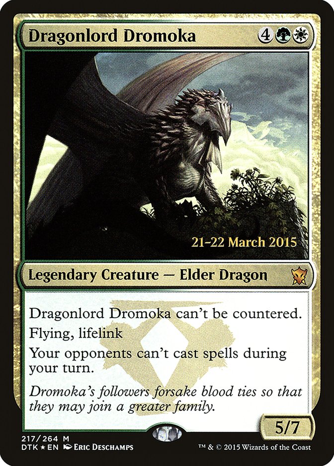 Dragonlord Dromoka [Dragons of Tarkir Prerelease Promos] | Good Games Modbury