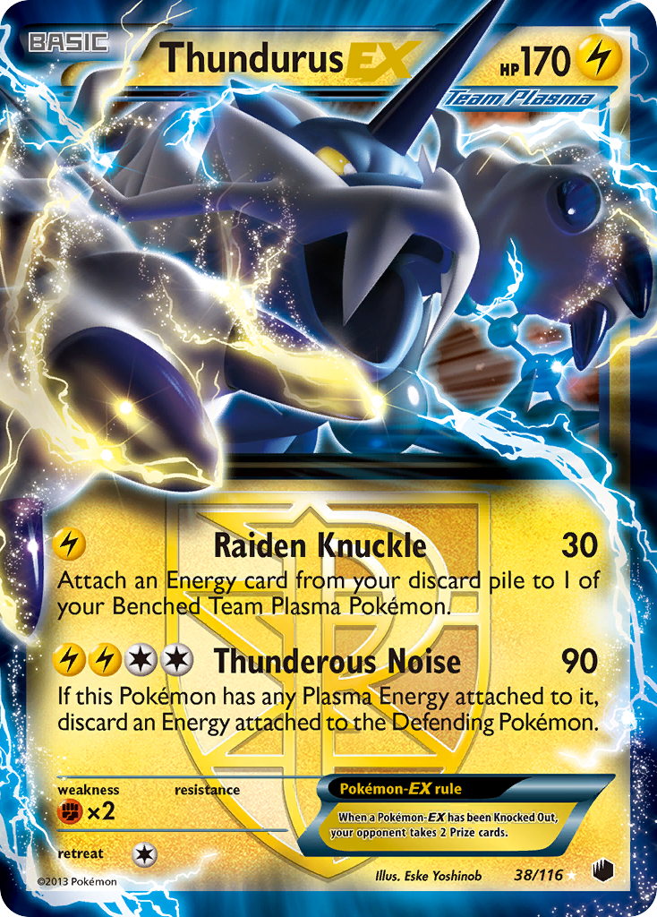 Thundurus EX (38/116) [Black & White: Plasma Freeze] | Good Games Modbury