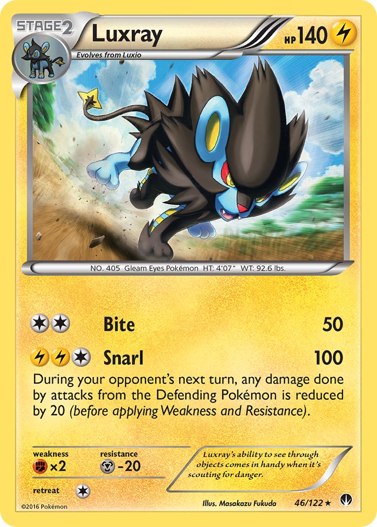 Luxray (46/122) (Cracked Ice Holo) [XY: BREAKpoint] | Good Games Modbury