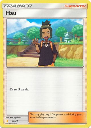 Hau (23/30) [Sun & Moon: Trainer Kit - Alolan Raichu] | Good Games Modbury