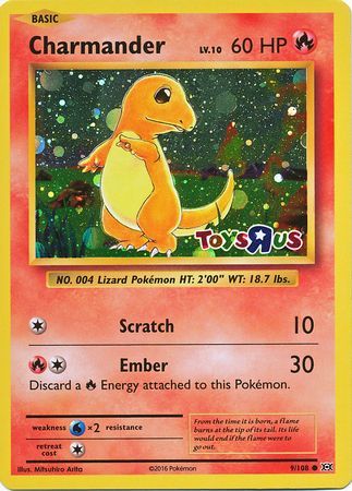 Charmander (9/108) (Toys R Us Promo) [XY: Evolutions] | Good Games Modbury