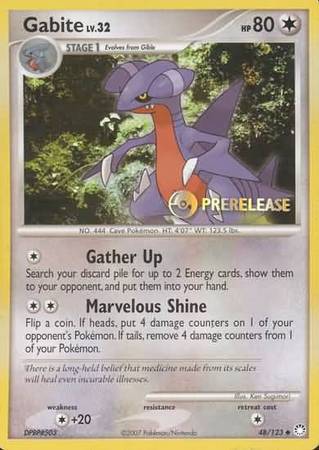 Gabite (48/123) (Prerelease Promo) [Diamond & Pearl: Black Star Promos] | Good Games Modbury