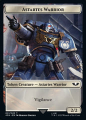 Astartes Warrior // Clue Double-Sided Token (Surge Foil) [Universes Beyond: Warhammer 40,000 Tokens] | Good Games Modbury