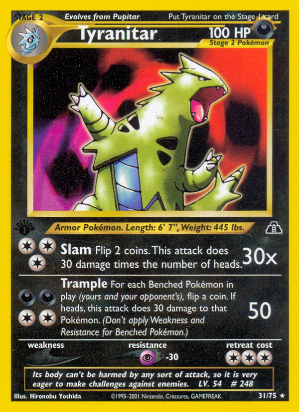 Tyranitar (31/75) [Neo Discovery 1st Edition] | Good Games Modbury