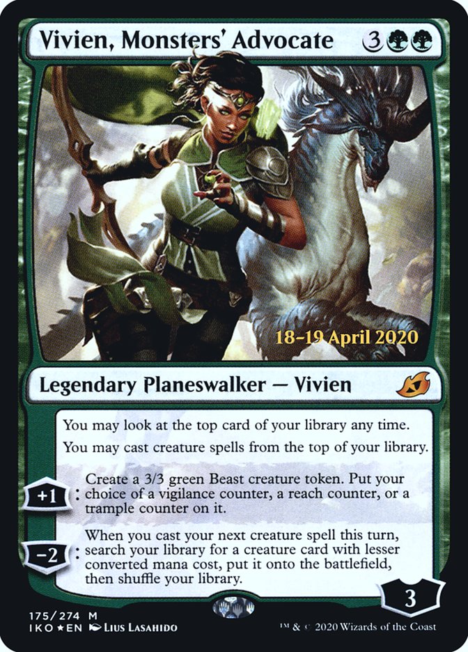 Vivien, Monsters' Advocate [Ikoria: Lair of Behemoths Prerelease Promos] | Good Games Modbury