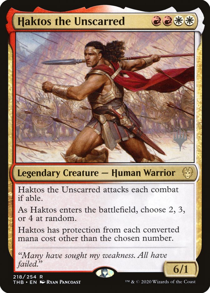 Haktos the Unscarred (Promo Pack) [Theros Beyond Death Promos] | Good Games Modbury