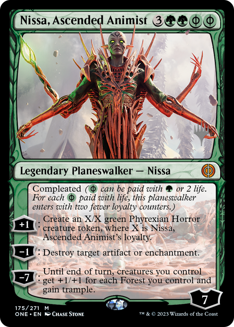 Nissa, Ascended Animist (Promo Pack) [Phyrexia: All Will Be One Promos] | Good Games Modbury