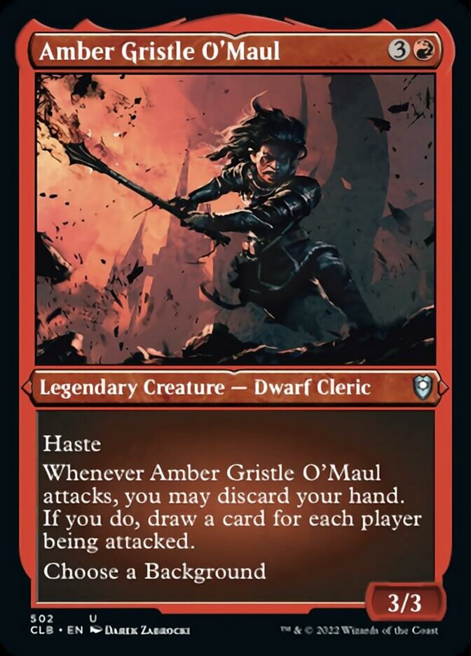 Amber Gristle O'Maul (Foil Etched) [Commander Legends: Battle for Baldur's Gate] | Good Games Modbury