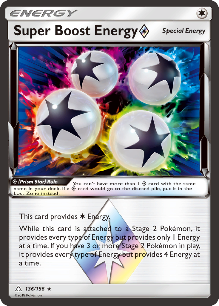 Super Boost Energy (136/156) (Prism Star) [Sun & Moon: Ultra Prism] | Good Games Modbury