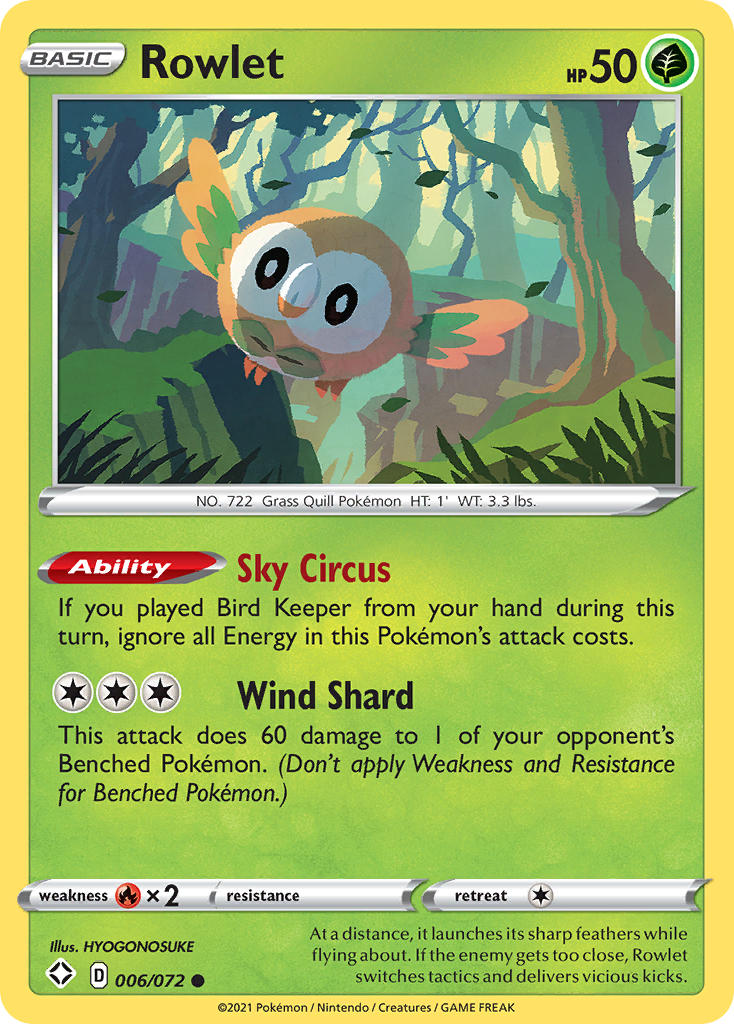 Rowlet (006/072) [Sword & Shield: Shining Fates] | Good Games Modbury