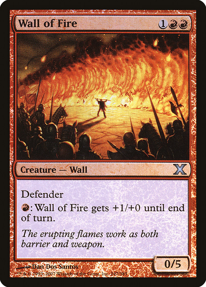 Wall of Fire (Premium Foil) [Tenth Edition] | Good Games Modbury