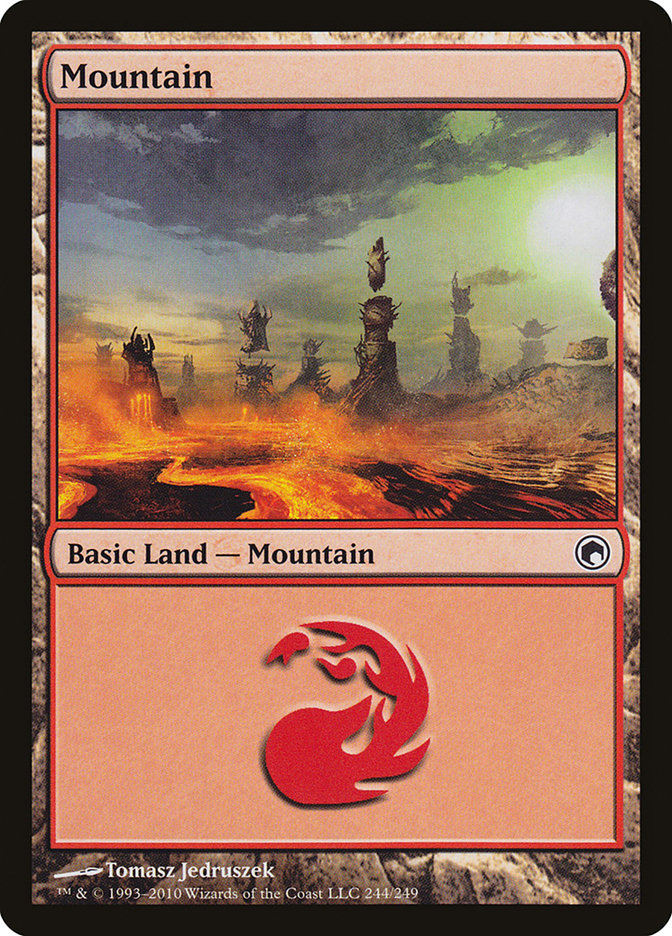 Mountain (244) [Scars of Mirrodin] | Good Games Modbury