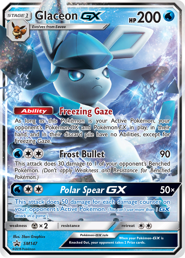 Glaceon GX (SM147) [Sun & Moon: Black Star Promos] | Good Games Modbury