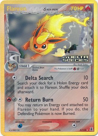 Flareon (5/113) (Delta Species) (Stamped) [EX: Delta Species] | Good Games Modbury