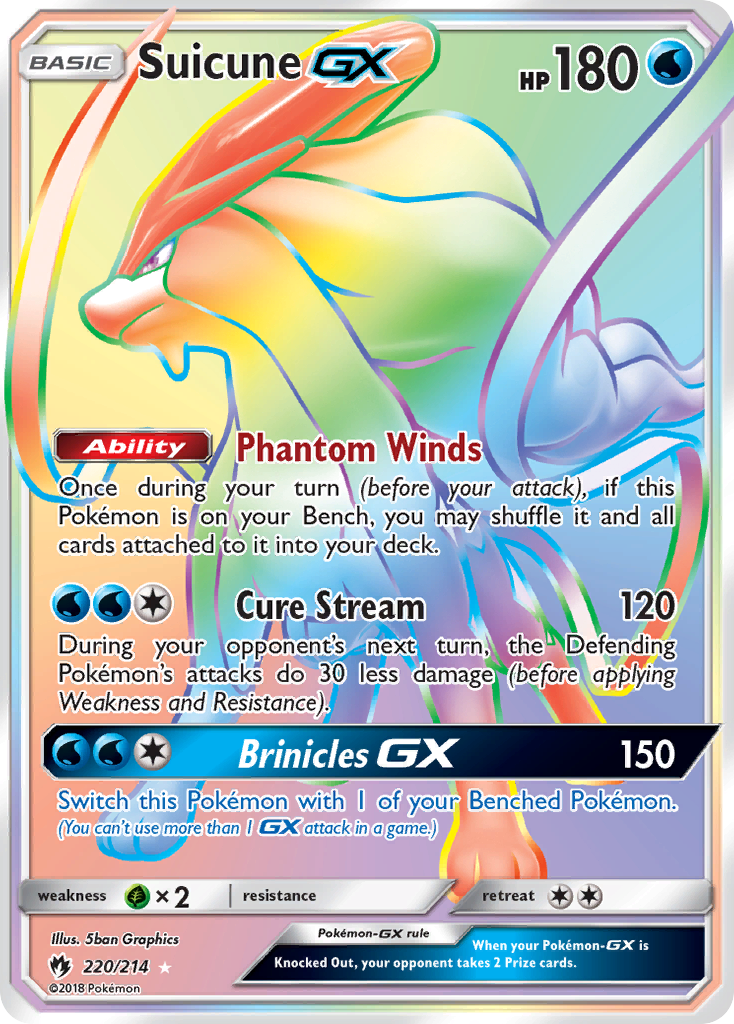 Suicune GX (220/214) [Sun & Moon: Lost Thunder] | Good Games Modbury