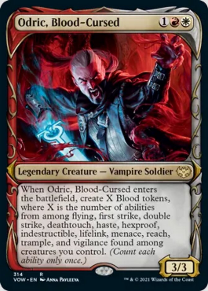 Odric, Blood-Cursed (Showcase Fang Frame) [Innistrad: Crimson Vow] | Good Games Modbury