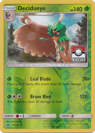 Decidueye (11/149) (League Promo) [Sun & Moon: Base Set] | Good Games Modbury