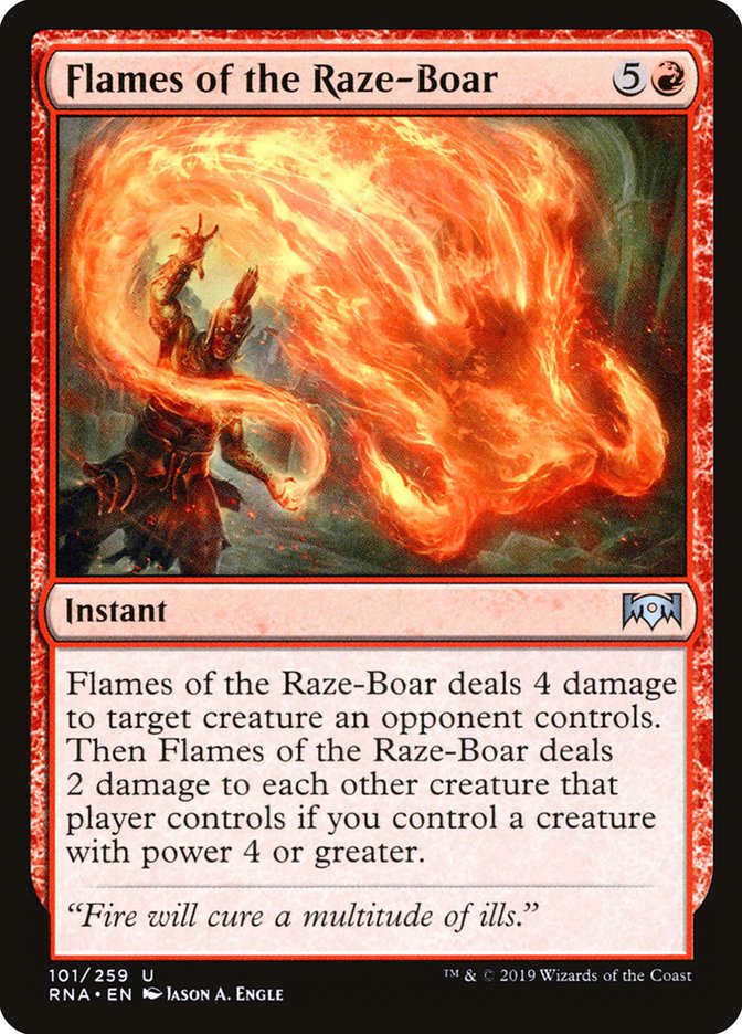 Flames of the Raze-Boar [Ravnica Allegiance] | Good Games Modbury